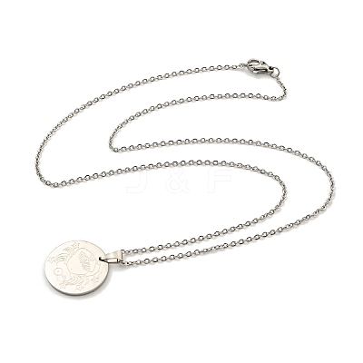 Non-Tarnish Constellation Pendant Necklaces NJEW-S422-04P-04-1