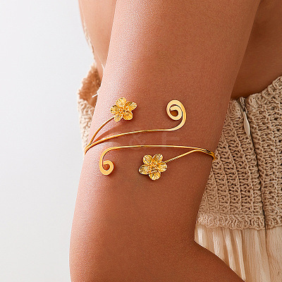 Alloy Upper Arm Cuff Bangles for Women WGB484A-01-1