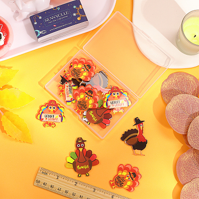 16Pcs 4 Styles Thanksgiving Day Opaque Acrylic Pendants SACR-SC0001-18-1