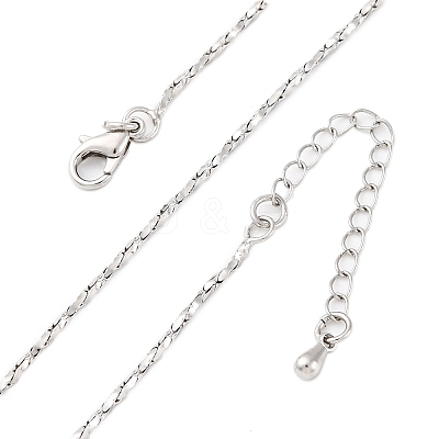 Brass Twisted Boston Link Chains Necklaces for Women NJEW-D302-60P-1