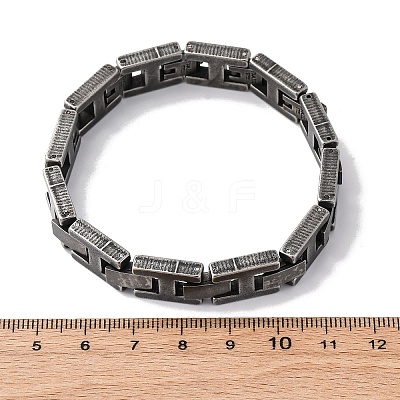201 Stainless Steel Panther Chain Bracelets BJEW-B078-161AS-1