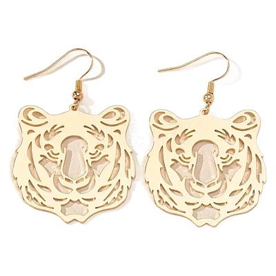 Tiger Head Alloy Dangle Earrings FS-WG96218-02-1