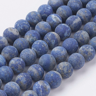 Natural Lapis Lazuli Beads Strands G-J376-52-8mm-1