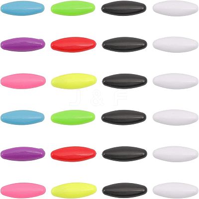 60Pcs Plastic Oval Lapel Pins JEWB-CA0001-21-1
