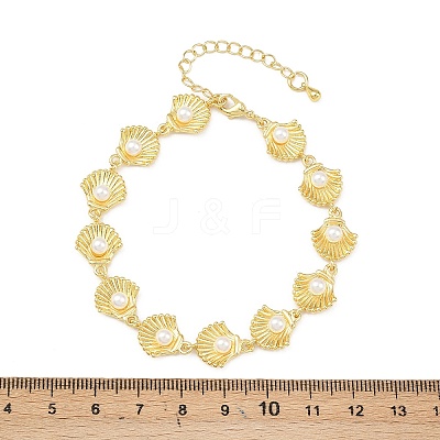 Brass Link Chain Bracelets for Women BJEW-A090-07B-G-1
