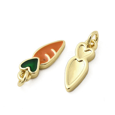 Brass Enamel Charms KK-K302-01G-1