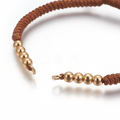 Nylon Cord Braided Bead Bracelets Making BJEW-F360-F09-1