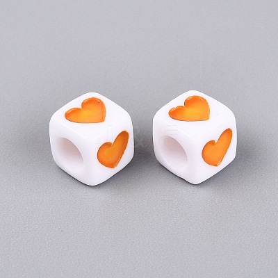 Opaque Acrylic European Beads OPDL-S078-08-1