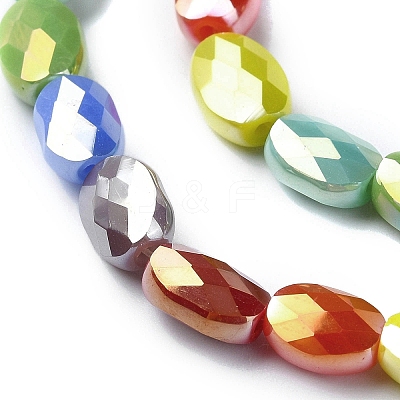 Electroplate Glass Beads Strands X-EGLA-C004-06-1