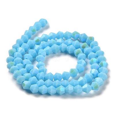 Opaque Solid Color Imitation Jade Glass Beads Strands EGLA-A039-P4mm-L12-1