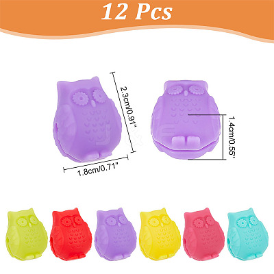 2 Sets 12Pcs Silicone Wine Glass Charms AJEW-NB0005-69-1