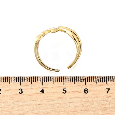 Brass Cuff Rings for Women RJEW-F184-08B-G-1