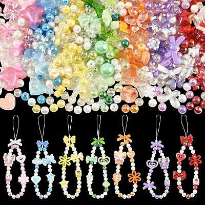 100Pcs 19 Styles Transparent Acrylic Beads MACR-FS0002-34-1