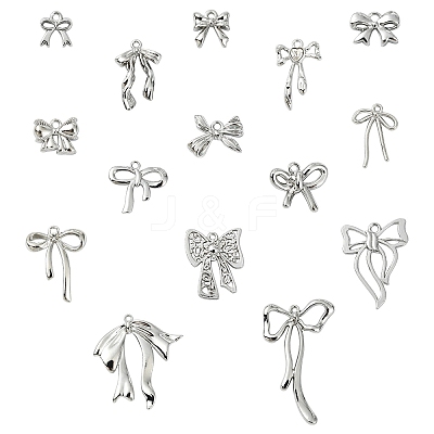 15Pcs 15 Styles Rack Plating Alloy Pendants FIND-YW0006-53P-1