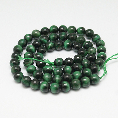 Natural Tiger Eye Beads Strands G-G099-8mm-22-1