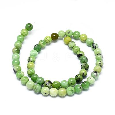 Natural Serpentine Beads Strands G-F576-01-8mm-1