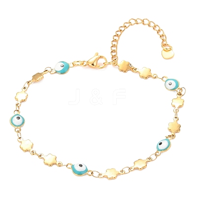 304 Stainless Steel Link Bracelets BJEW-O183-10G-1