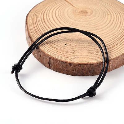 Adjustable Cowhide Leather Cord Bracelet Making BJEW-JB02164-1