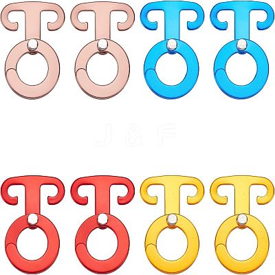 8Pcs 4 Colors Aluminum Alloy Guyline Cord Adjuster TOOL-FH0001-17-1