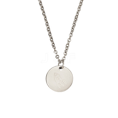 304 Stainless Steel Pendants STAS-CJC0003-47-1