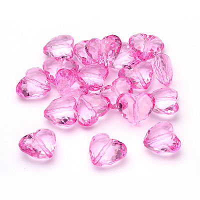 Transparent Acrylic Beads PL318Y-4-1