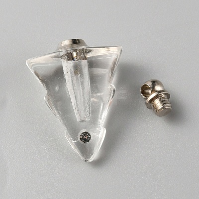 Glass Bottle Locket Pendants GLAA-WH0033-61-1