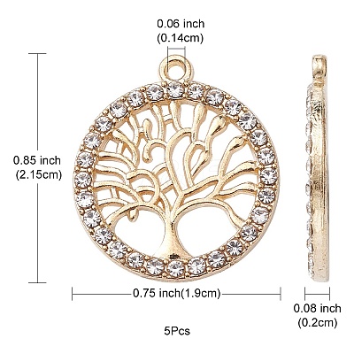 Alloy Crystal Rhinestone Pendants FIND-YW0003-63-1