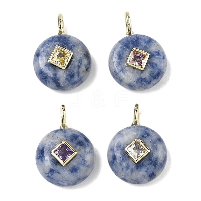 Natural Blue Spot Jasper Pendants G-I391-01G-06-1