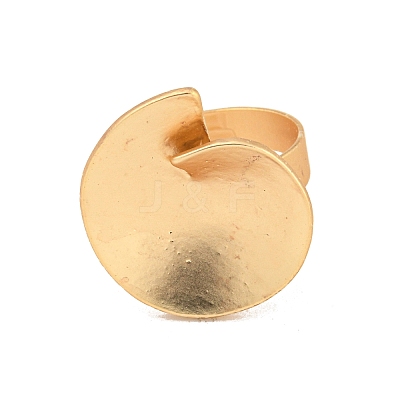 Matte Gold Alloy Adjustable Rings for Women LS-RJEW-K260-07F-1