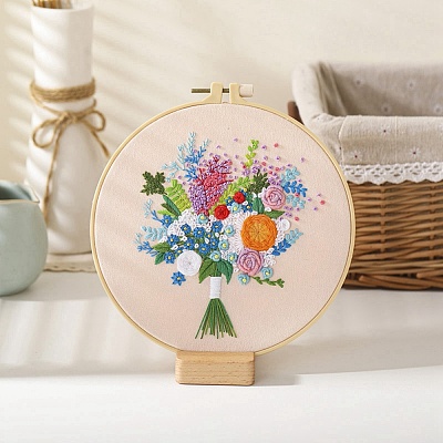 DIY Bouquet Pattern Embroidery Kit LS-DIY-O021-15A-1