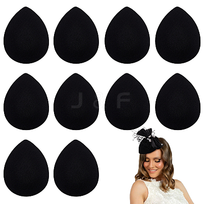 10Pcs EVA Cloth Teardrop Fascinator Hat Base for Millinery AJEW-FG0004-53A-1