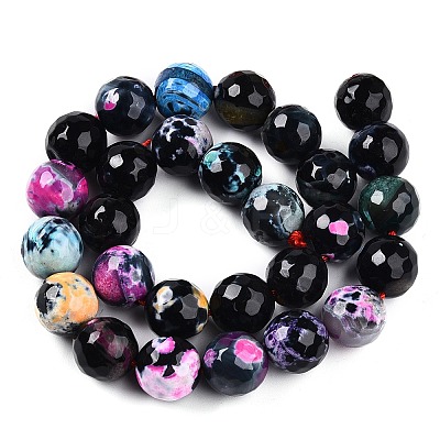 Dyed Natural Agate Beads Strands G-T141-01A-01-1