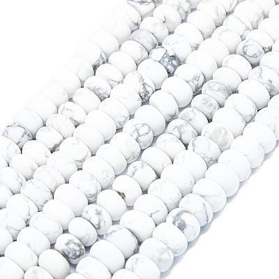 Natural Howlite Beads Strands G-P575-A32-8x5mm-1