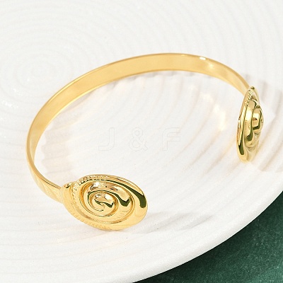 304 Stainless Steel Cuff Bangles for Women BJEW-C114-01G-1