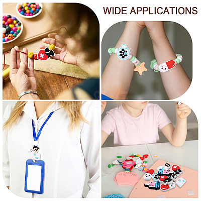 10Pcs 5 Styles Food Grade Eco-Friendly Silicone Focal Beads SIL-CA0003-30-1