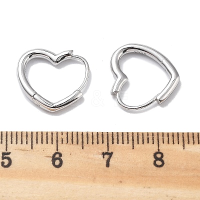 925 Sterling Silver Hoop Earrings EJEW-R001-01S-1