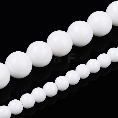 Opaque Solid Color Glass Beads Strands LS-GLAA-T032-P4mm-02-1