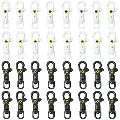 32Pcs 2 Colors POM Plastic Swivel Clasps FIND-SC0017-04-1