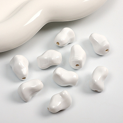 Opaque Acrylic Beads MACR-WH0007-168L-1