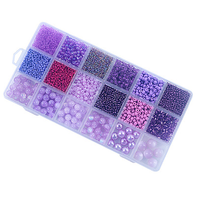 DIY 18 Style Resin & Acrylic Beads Jewelry Making Finding Kit DIY-NB0012-04F-1