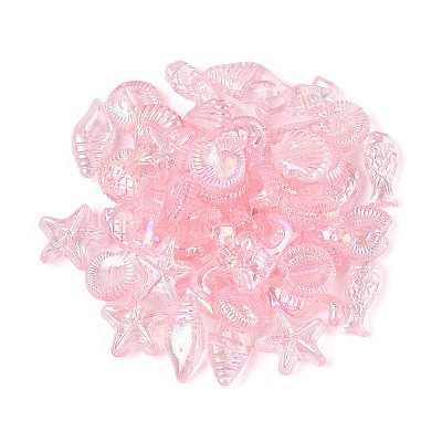 Ocean Theme Transparent Acrylic Beads TACR-T028-69A-1