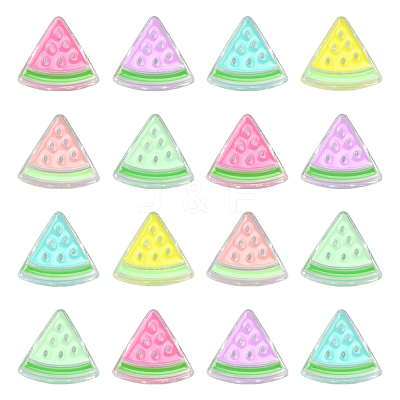 35Pcs 7 Colors Resin Enamel Beads RESI-CJ0002-15-1
