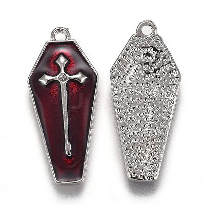 Halloween Theme Alloy Enamel Pendants ENAM-J649-14P-02-1