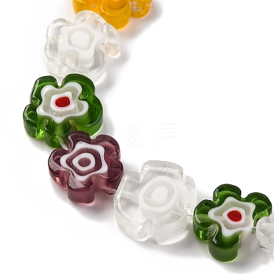 Handmade Millefiori Lampwork Beads Strands LAMP-G164-03J-1
