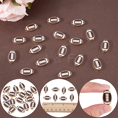 20Pcs Alloy Enamel Beads ENAM-SC0008-23-1