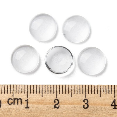Transparent Glass Cabochons GGLA-R026-10mm-1