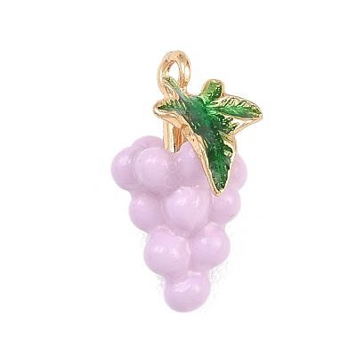 Fruit Alloy Enamel Pendants ENAM-P264-02G-G04-1