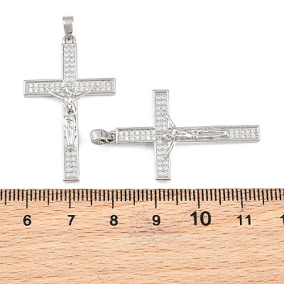 Easter Brass Micro Pave Clear Cubic Zirconia Pendants CU-CBABDE1-03P-1