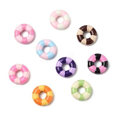 18Pcs 9 Colors Baking Paint Alloy Beads FIND-CJ0003-38-1