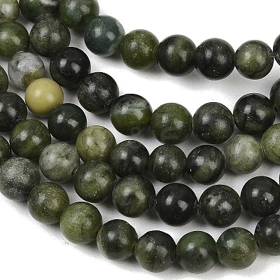 Natural Chinese Jade Beads Strands G-F363-6mm-1